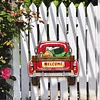 DIY Diamond Painting Truck Decor Wooden Welcome Sign with 12 Interchangeable Holiday Icons, Farmhouse Style Hanging Kit