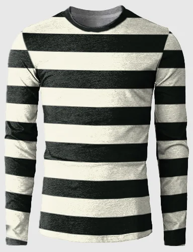 Tiboyz Retro Striped Sailor Long-Sleeved T-Shirt
