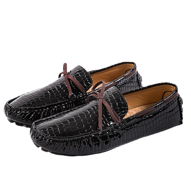 Men's Black Lightweight Casual Leather Shoes 001