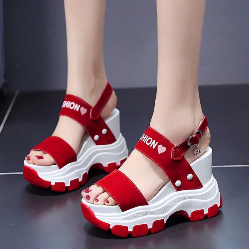 Wongn Wongn Sandals Female Fairy Wind Summer 2023 New Net Red Cake Platform Inside The Open Toe High Heels
