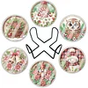 (US Local)6pcs Set Xmas Theme DIY Diamond Painting Coasters Kit with Holder Kit