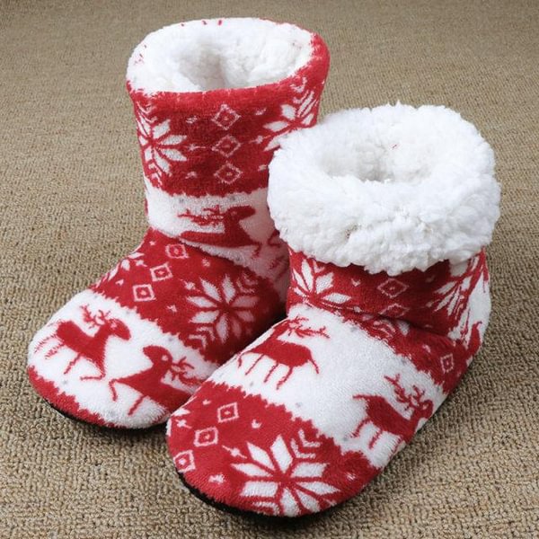 Women's Warm Plush Christmas Home Slippers - Shop Trendy Women's Fashion | TeeYours