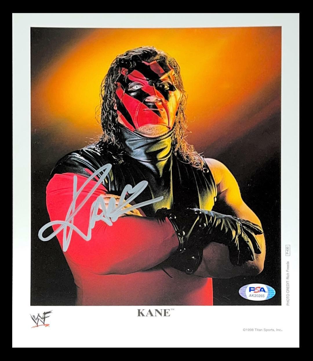 WWE KANE P-430 HAND SIGNED AUTOGRAPHED 8X10 PROMO Photo Poster painting WITH PSA DNA COA