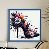 Black and Red High Heels Full Stamped Cross Stitch 11CT 3-Strand 40x40cm