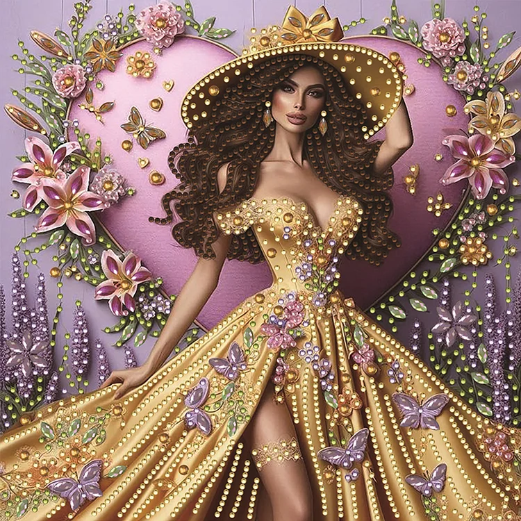 Beauty 30*30cm(canvas) Special Shaped Drill Diamond Painting gbfke