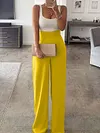 Contrast Color Empire Wide Leg Jumpsuits