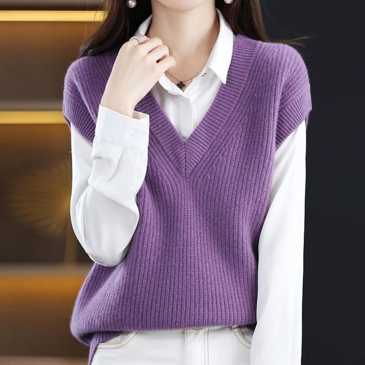 Sleeveless Shift Casual Vests QueenFunky