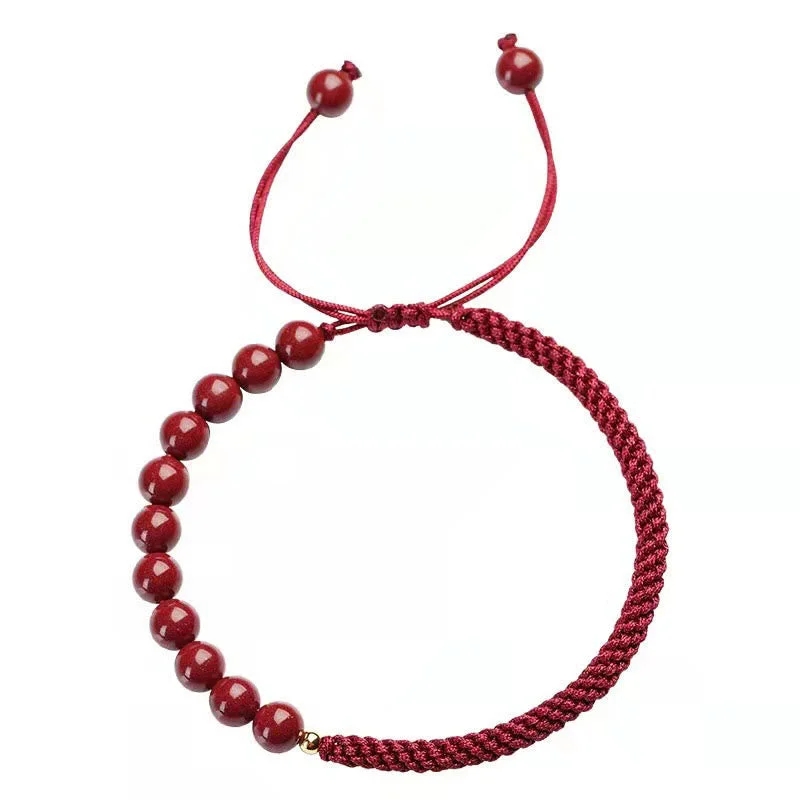 Cinnabar King Kong Knot Blessing String Bracelet