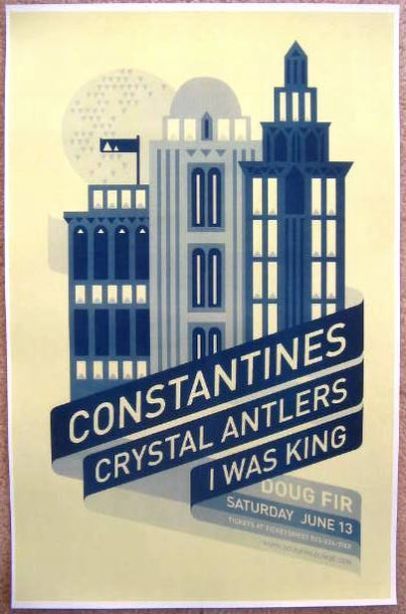 CONSTANTINES 2009 Gig POSTER Portland Oregon Concert