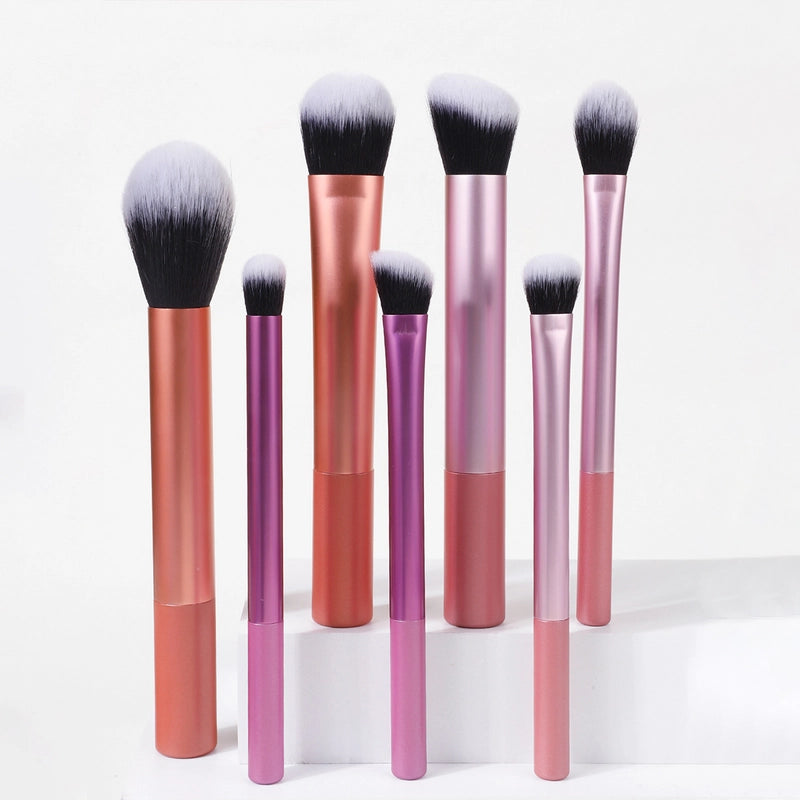 New 7 Transparent Rod Makeup Brushes Brush Suit Eye Shadow Brush Powder Brush Cangzhou Makeup Brushes Exclusive