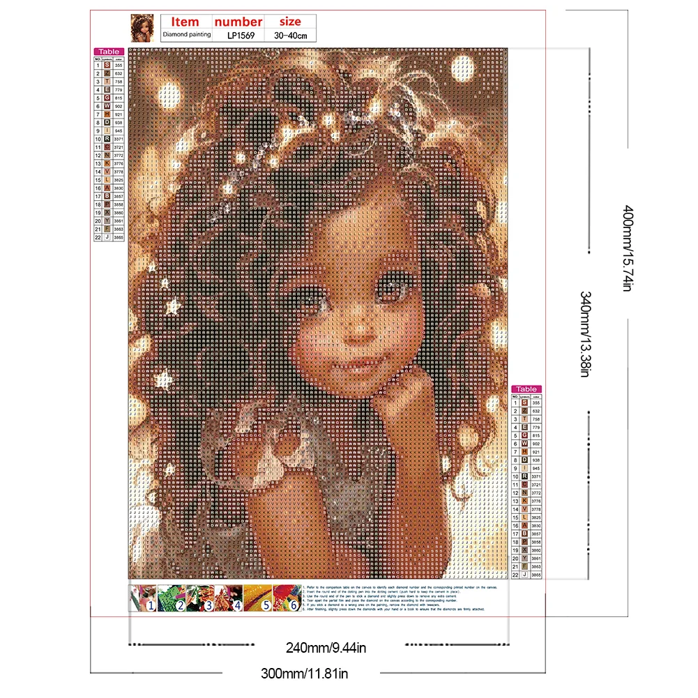 Diamond Painting - Full Round Drill - Sweet Girl(Canvas|30*40cm)