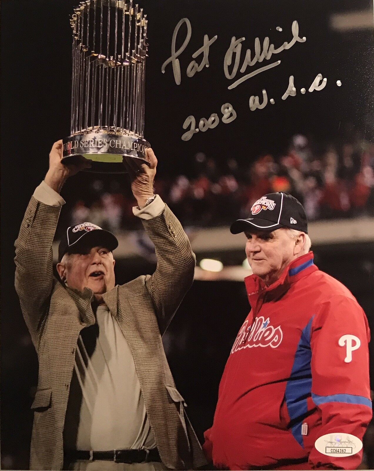 Pat Gillick 2008 WSC” Philadelphia Phillies Autographed 8x10 w/ JSA COA