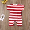 Baby Girls&boys Fourth of July Independence Day Stars and Stripes Romper