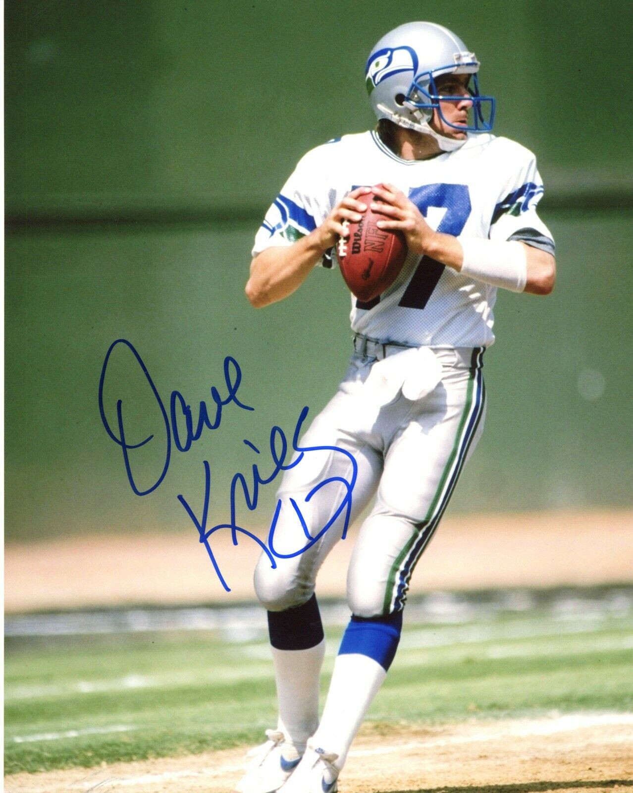 Dave Krieg Seattle Seahawks Autographed Signed 8x10 Photo Poster painting CFS Ring Of Honor