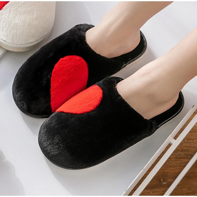 Women Warm Winter Slippers Faux Fur Comfort Fluffy Plush Cartoon Female Home Furry Indoor House Shoes Ladies Bedroom Plus Size