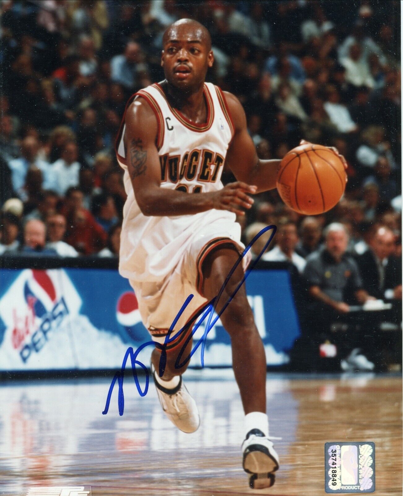 Nick Van Exel Denver Nuggets Signed Autographed 8x10 Photo Poster painting COA