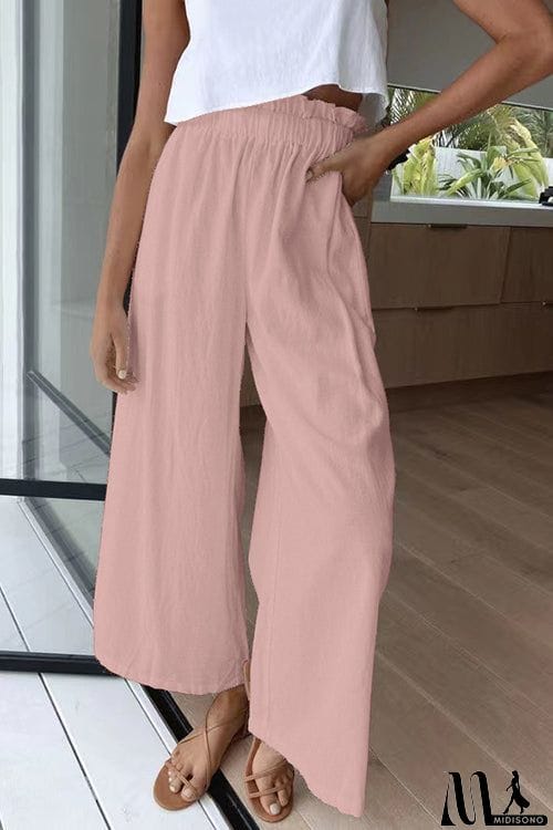 MidiSono - Elasticised Paper Bag Style Pants