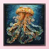 Deep Sea Jellyfish-14CT Stamped Cross Stitch 53*55cm/20.87*21.65in tapestrymarket