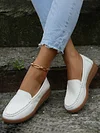 Plain Color Casual Loafers Flats