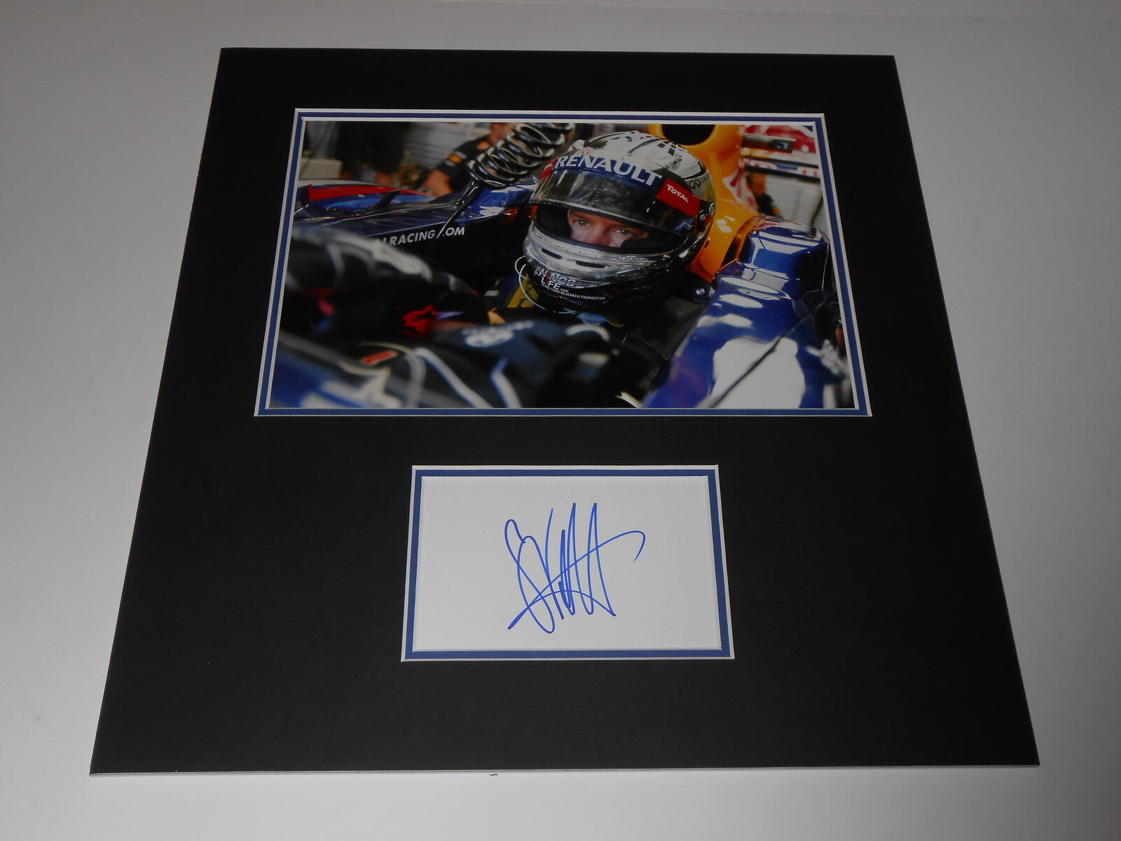 Sebastian Vettel Hand Signed Red Bull Photo Poster painting Mounted Large World Champion.