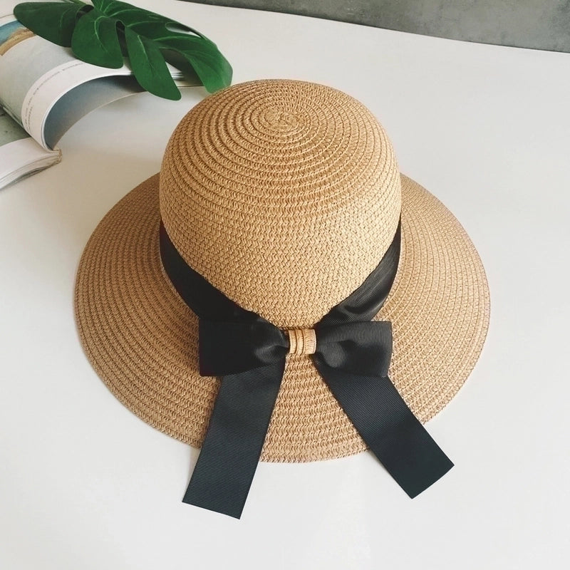 Handmade Straw Hat Women Outdoor Seaside Beach Sun Protection Sun Hat