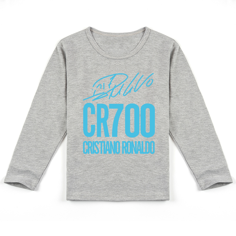 Mayoulove Cristiano Ronaldo Long Sleeve T-Shirt for Kids - Unisex Soccer Fan Gear, Great Gift for Boys  Girls-Mayoulove