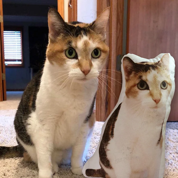Custom Cat Shaped Memorial Pillow for Pet Owners from Your Cat Picture