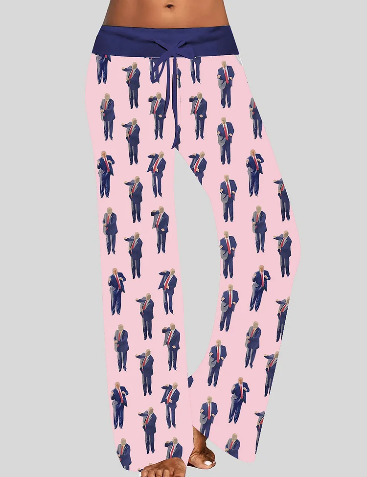 Women's Fight America Wide Leg Drawstring Waistband Pants