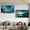 (US Local)2pack 5D DIY Full Round Drill Big Size Diamond Painting Aurora Kit Home Decor Art 70x40cm