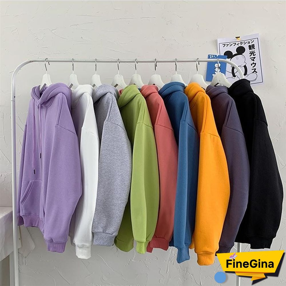 Womens Oversized Hoodies Thin and Thick Hoodie Harajuku Casual Couple Sweatshirts Autumn