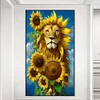 Diamond Painting-DIY Full Round Drill Sunflower Lion(40*70CM)