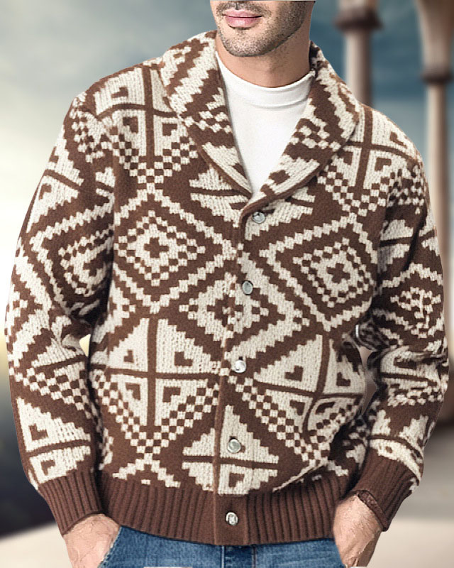 Men's Contrast Wool Jacket