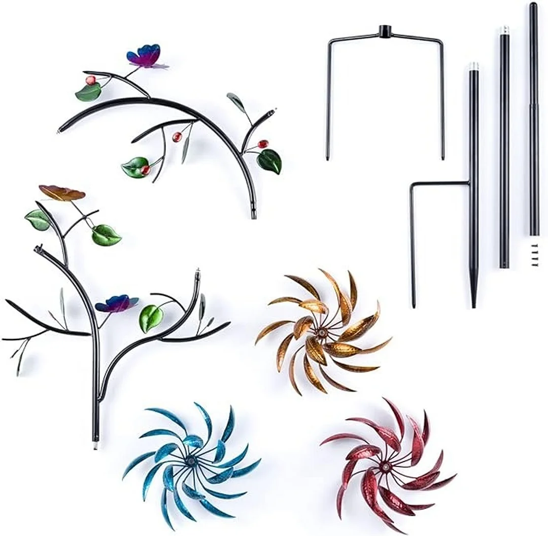 🔥70% OFF -Beautiful Summer Multi Colored Flowers Wind Spinner