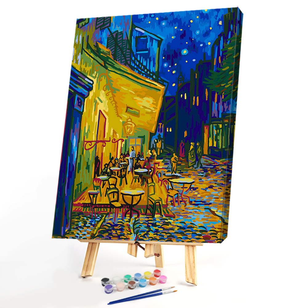 

40*50CM Paint By Numbers-Night Street, 501 Original