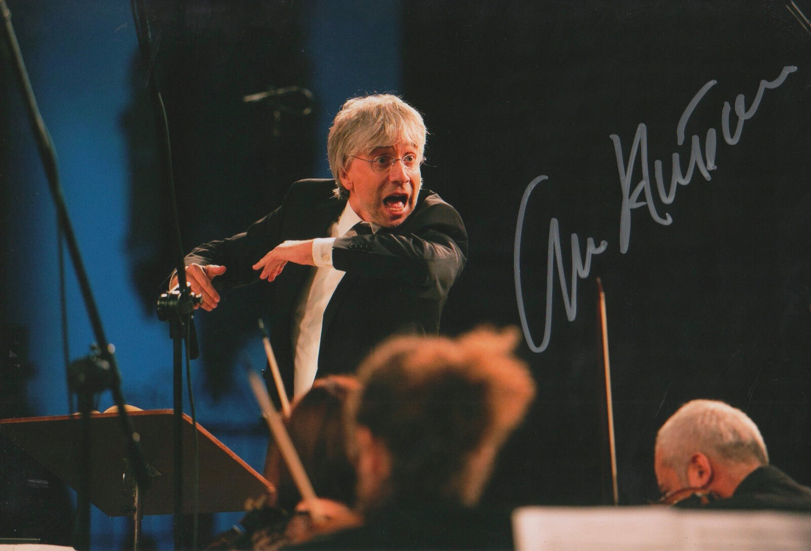 Giovanni Antonini Conductor signed 8x12 inch Photo Poster painting autograph