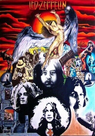 LED ZEPPELIN POSTER - BAND ART 2 - Photo Poster painting QUALITY INSERT -  POST!