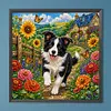 Diamond Painting -5D Full Round Drill Border Collie Puppy(40x40cm)