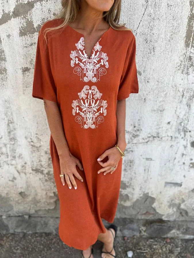 Women's Casual Solid Color Shirt Dress