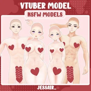 Pornhint NSFW CUSTOMIZABLE VTUBER models female vtuber model nsfw art commission vroid, 3d, 2d model, pngtuber twitch, youtube, stream NSFW