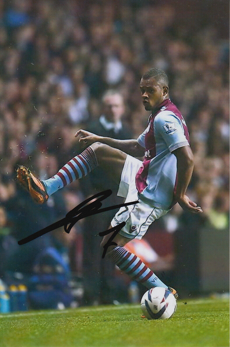 ASTON VILLA HAND SIGNED LEANDRO BACUNA 6X4 Photo Poster painting.