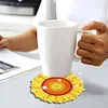 10pcs DIY Anti Slip Sunflower Coasters Stackable Creative for Tabletop Protection