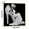 (25x25cm)DIY Lady Framed Handmade Pearl Painting Art Craft Kit Living Home Decor