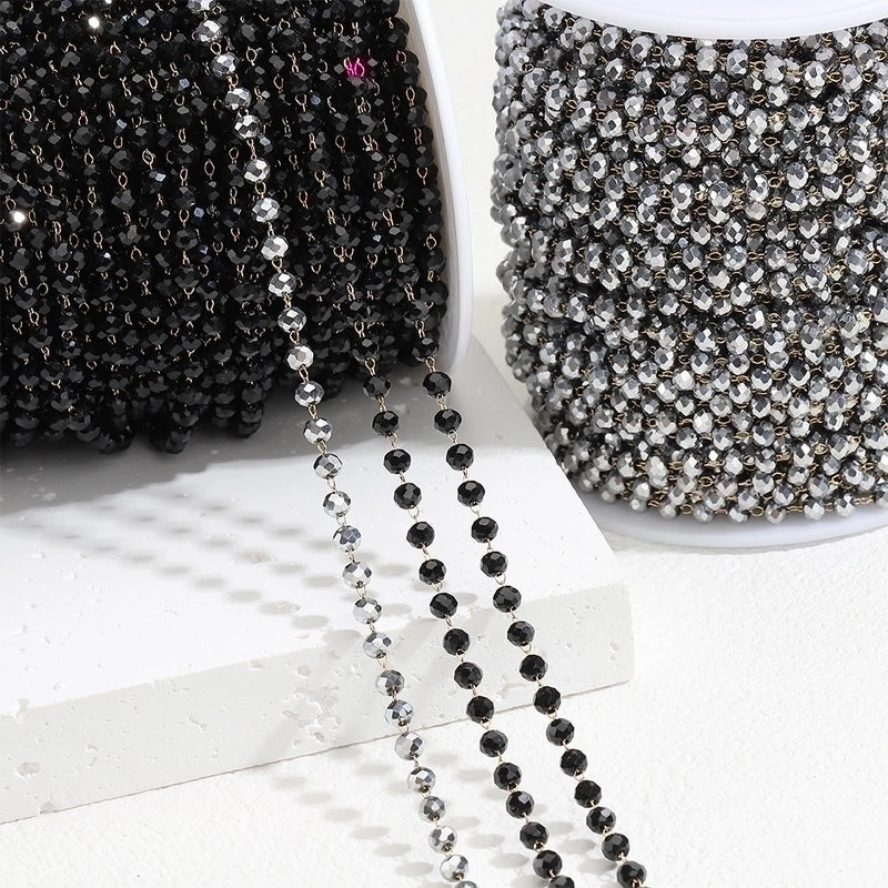 1 Set Stainless Steel Artificial Crystal Plating Polished Chain