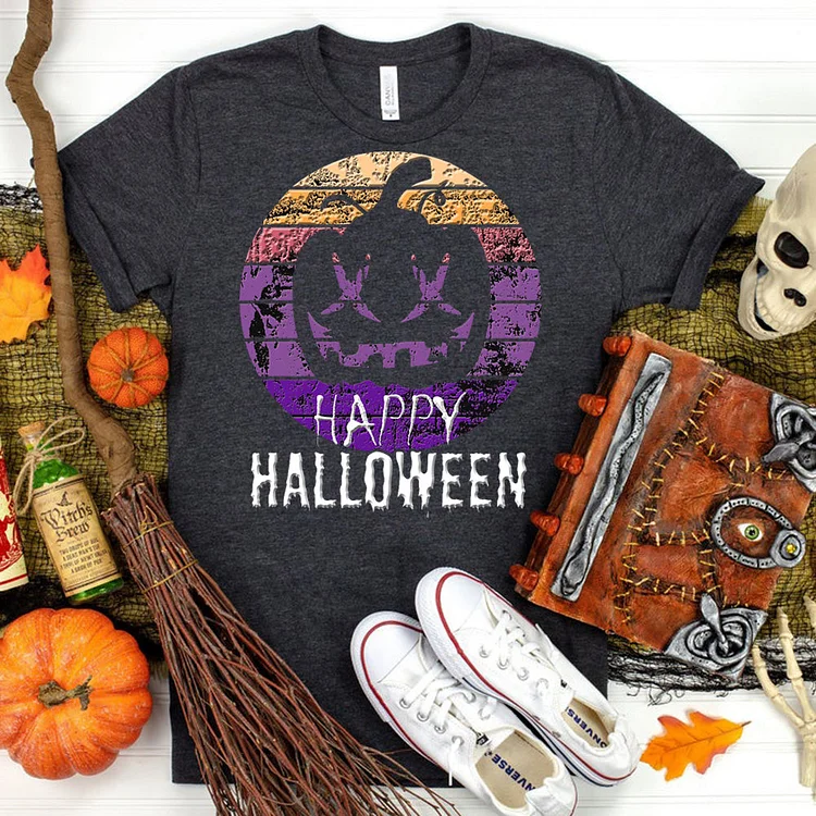 Pumpkins Happy Halloween T-Shirt-06879