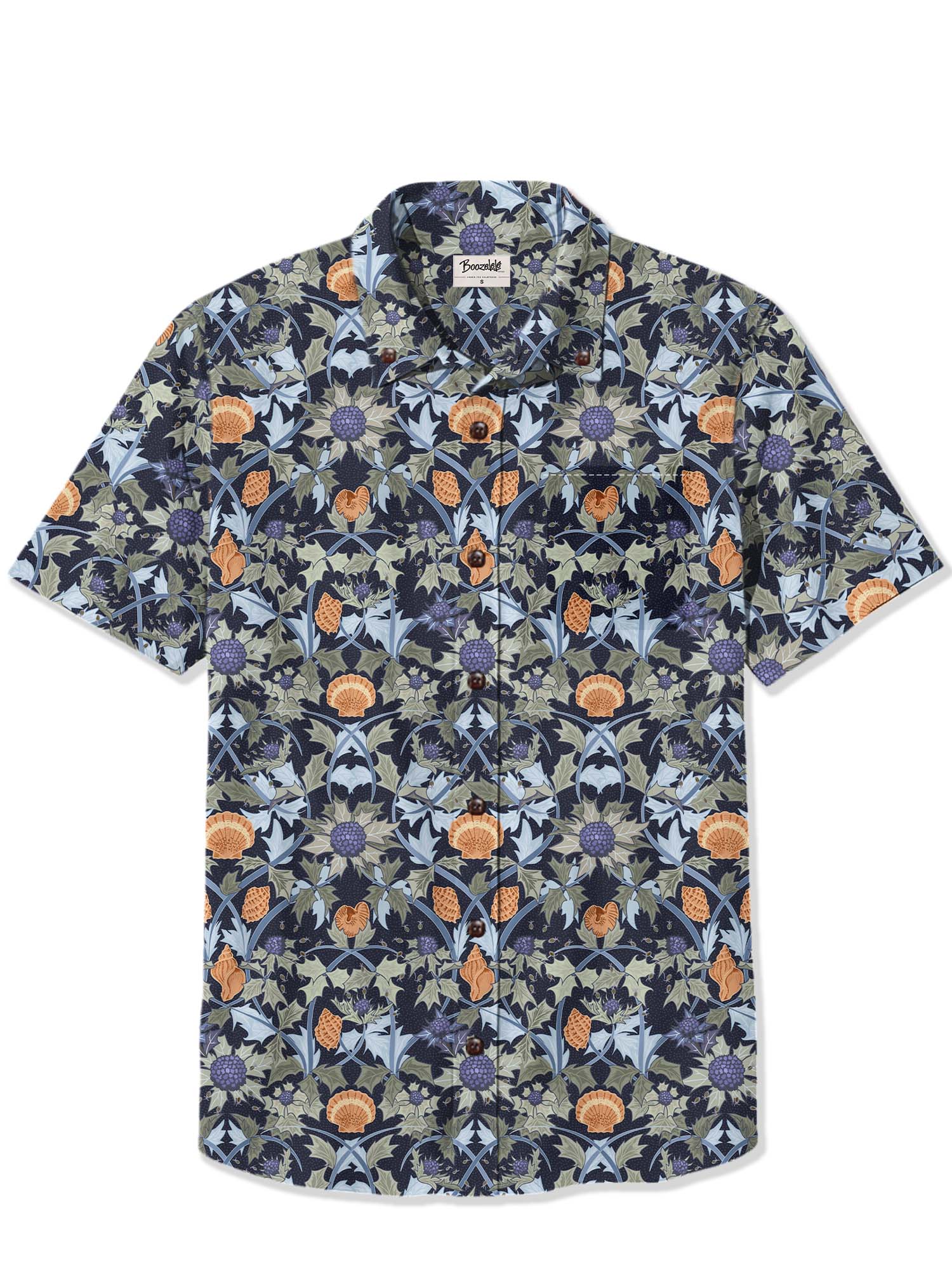 【Annick X Boozelele】Beach Thistle And Shells - 100% Cotton Shirt