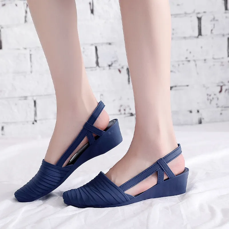 Akexiya 2022 New Women's Shoes Slingbacks Footwear Woman Wedges Sandals Women Slip-on Shoes Ladies Casual Pumps Female Loafers
