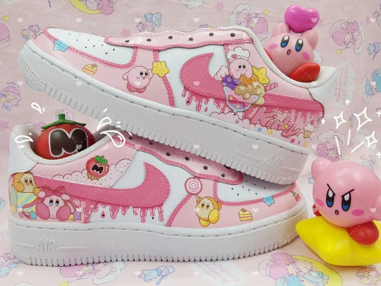 Custom Hand-Painted Sneakers- "Kirby"