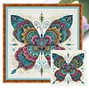 Mandala Pattern Butterfly-11CT Stamped Cross Stitch 50*50cm/19.69*19.69in tapestrymarket