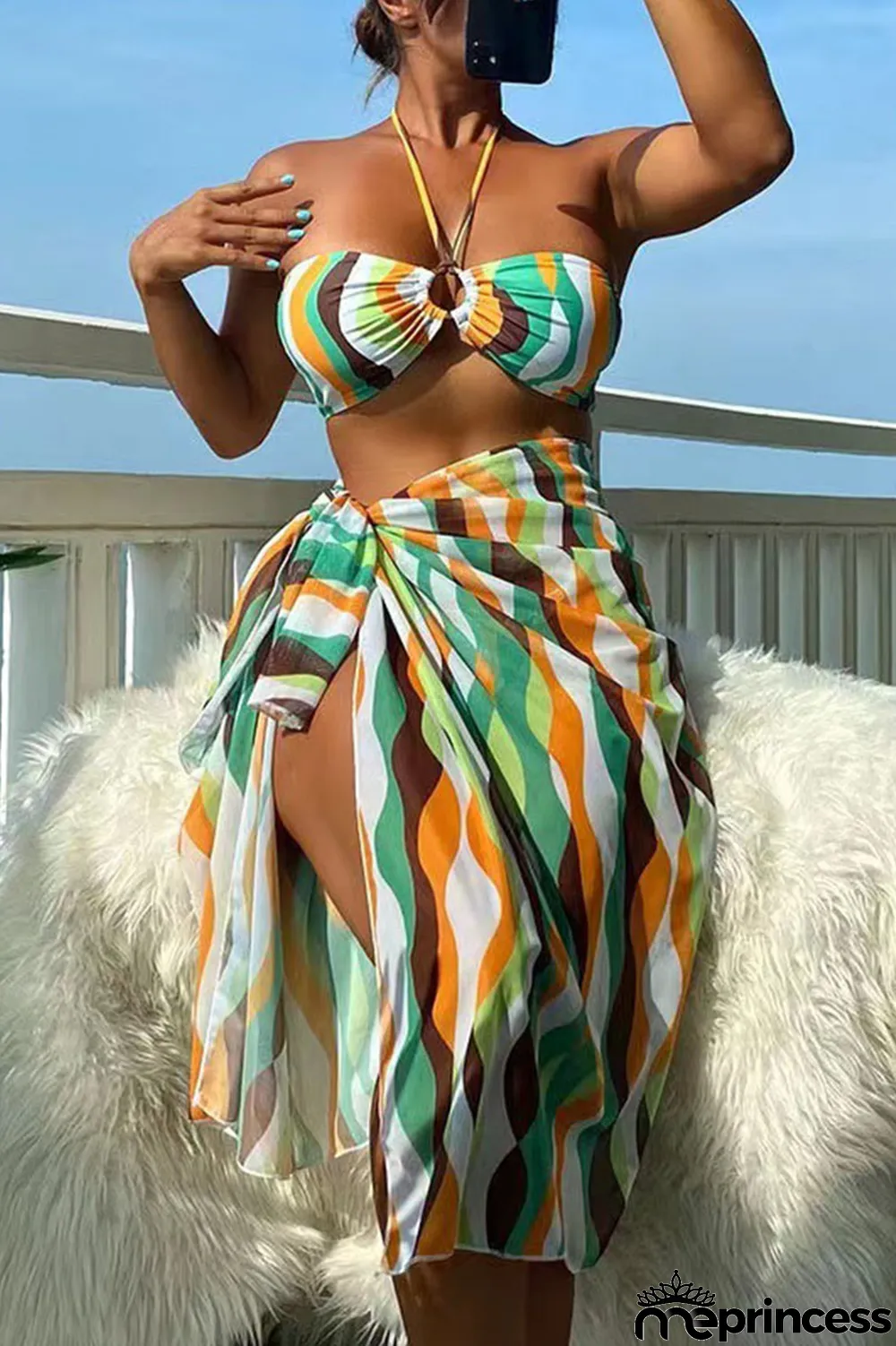 Colour Sexy Print Patchwork 3 Piece Sets