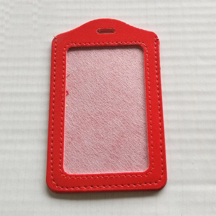 New Candy Color Card Holder Protect Cover Case Business Credit Card Work ID Card Badge Holder Office Supplies